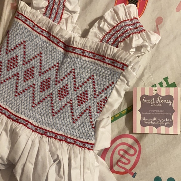 Sweet Honey Classic Peasant summer Dress Sz 5 - Picture 3 of 5